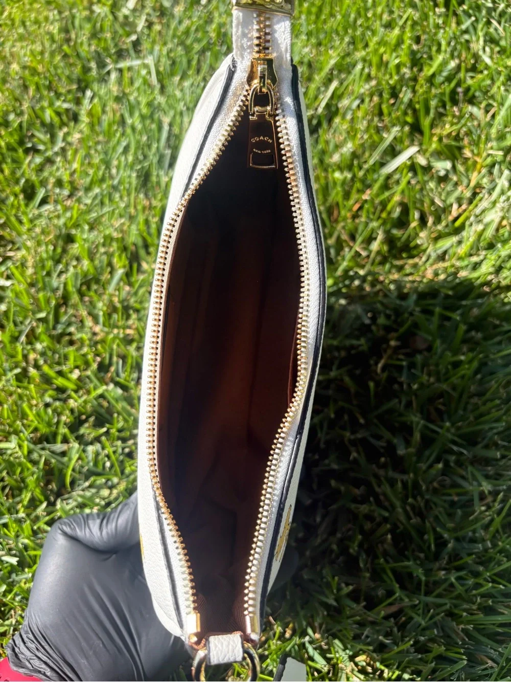 Coach Brown Leather Patch Interior Label
